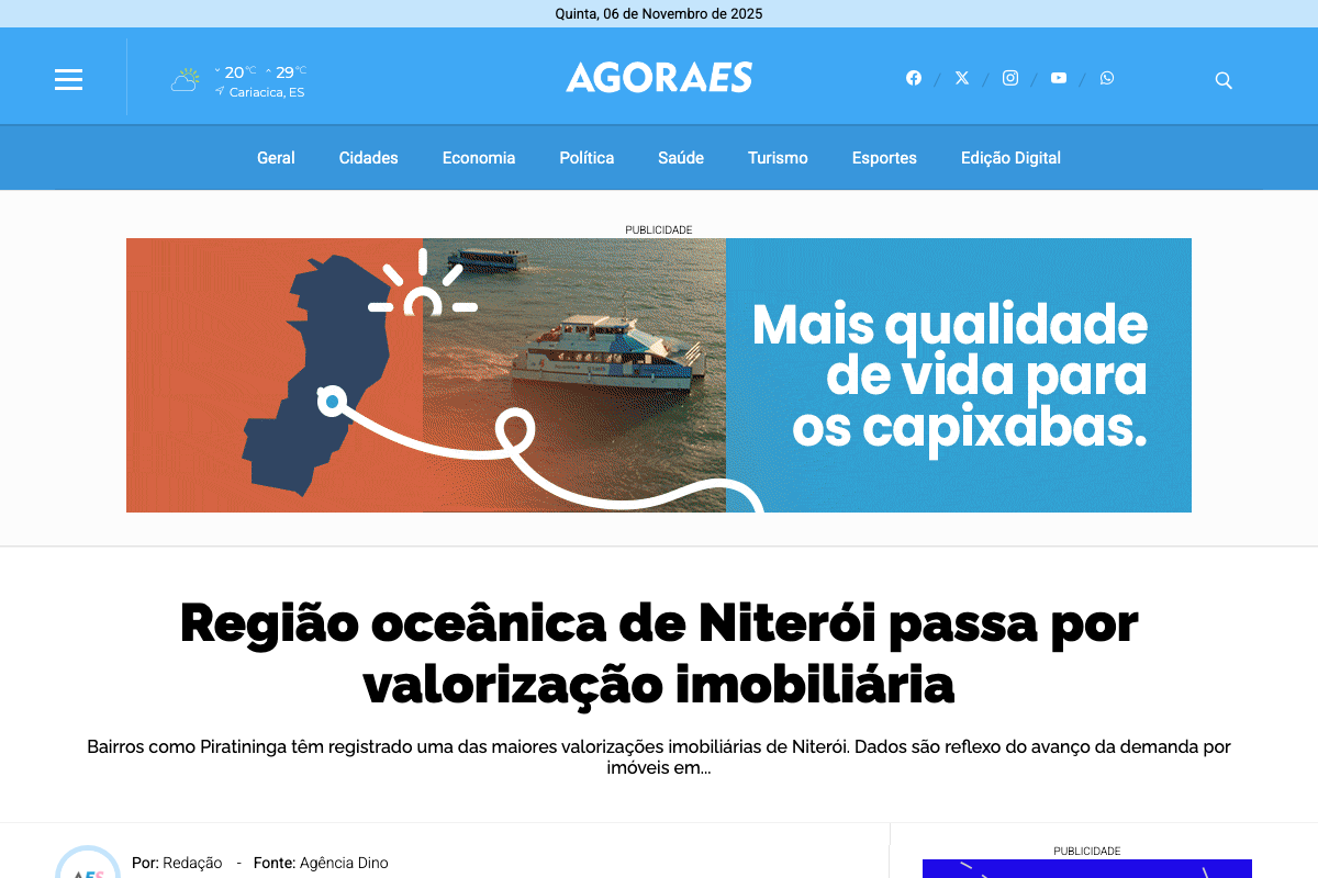 Notícia de Agora ES