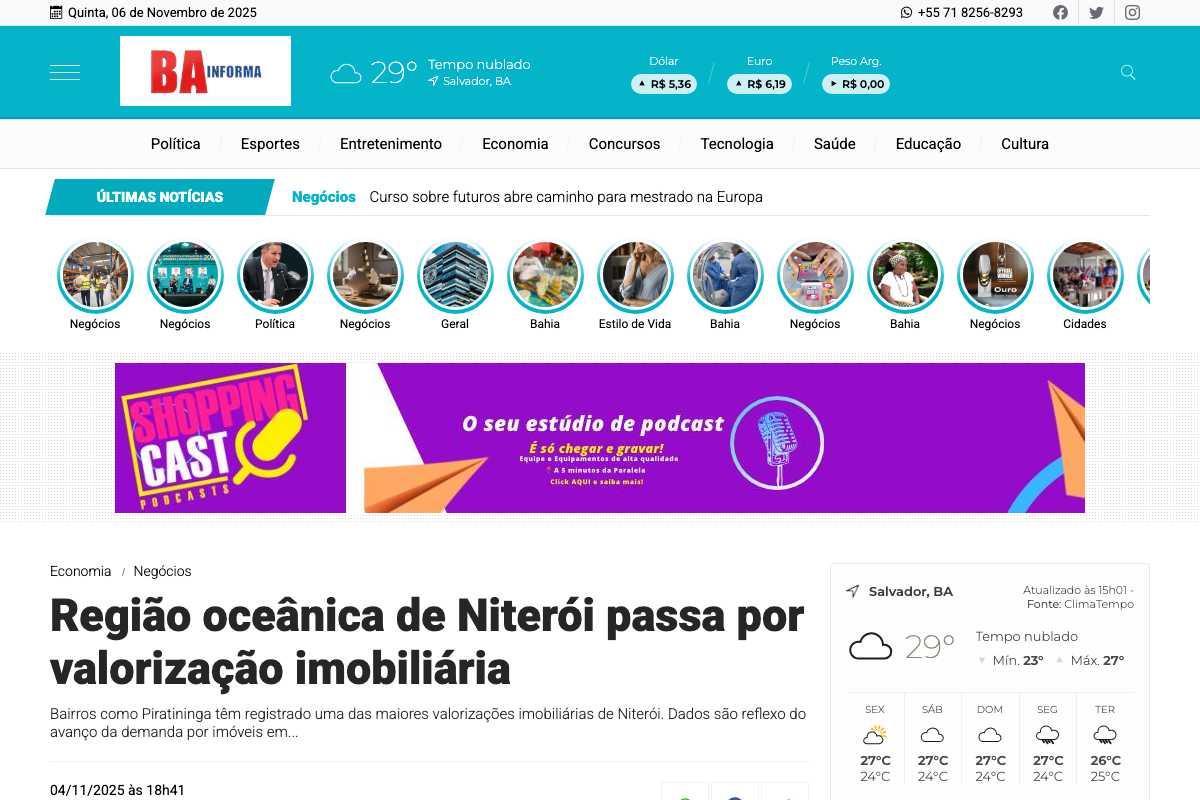 Notícia de BA INFORMA