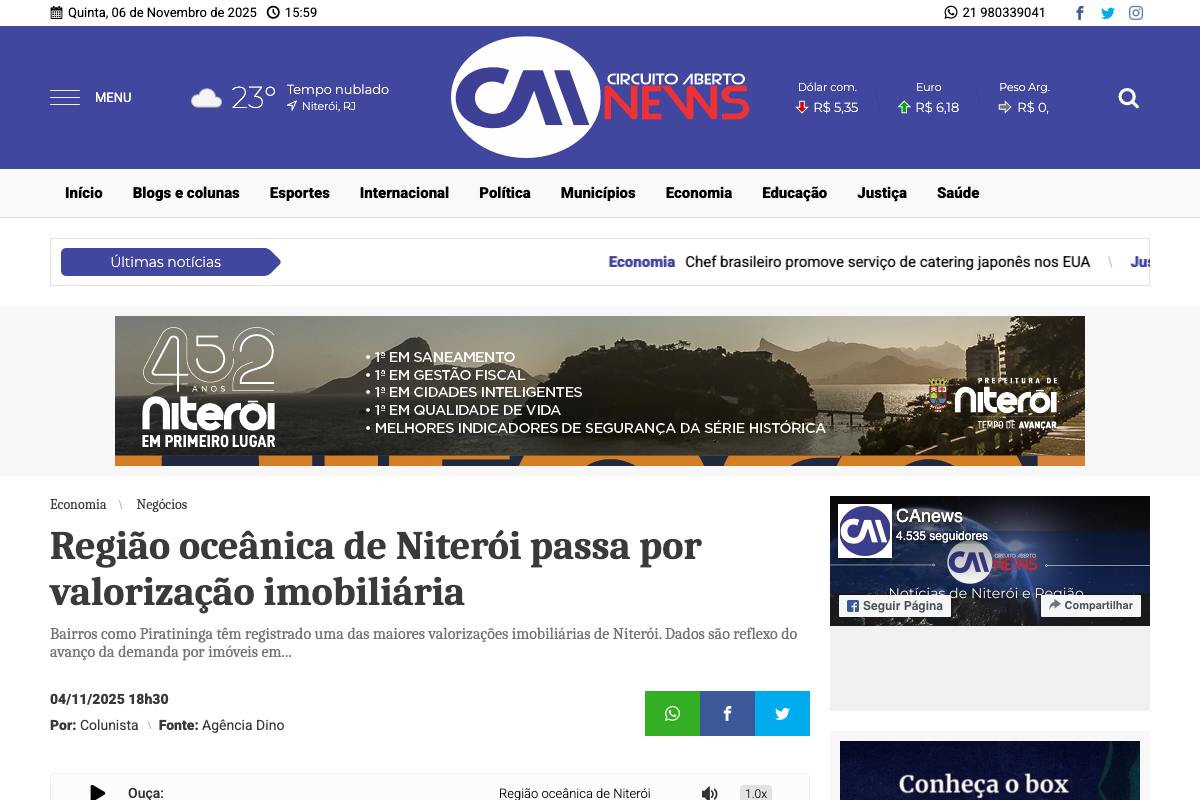 Notícia de Circuitoabertonews.com.br