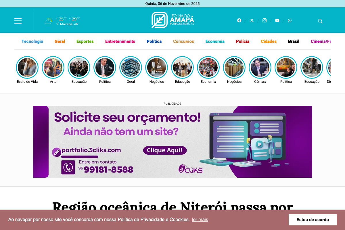 Notícia de Folha do Amapá