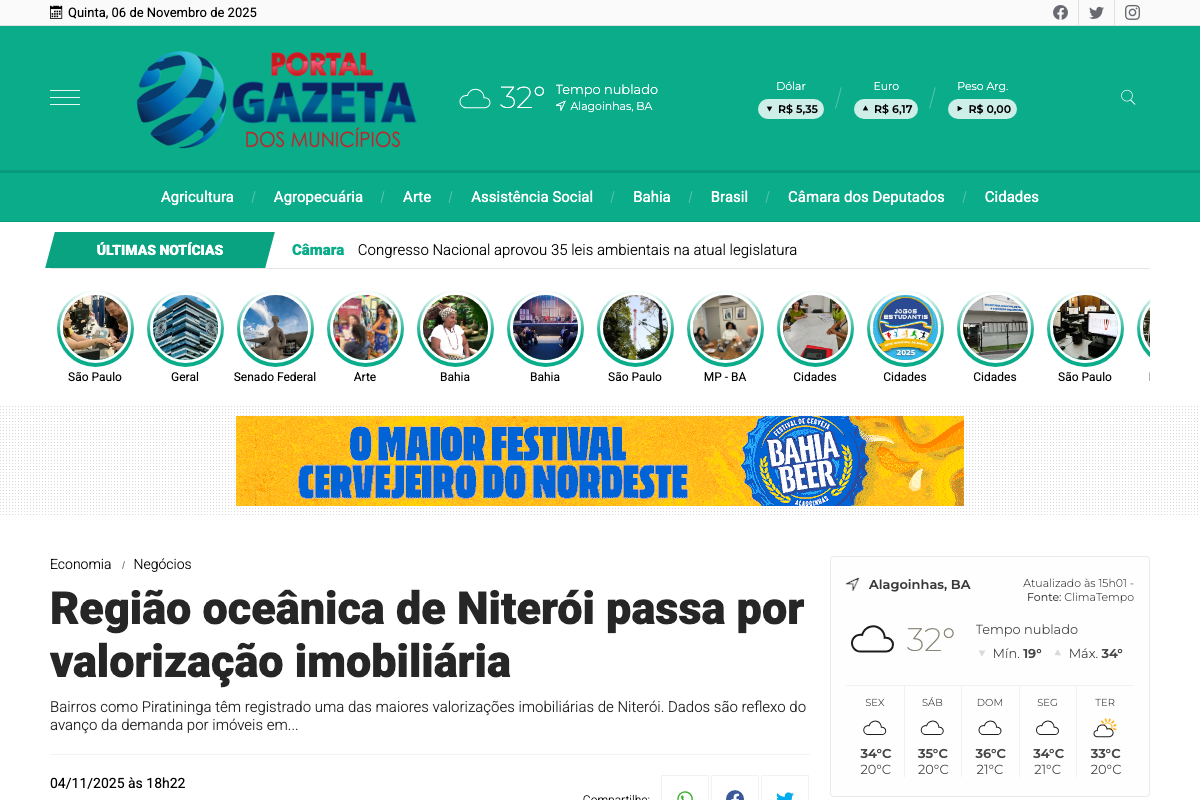 Notícia de Gazeta dos Municípios