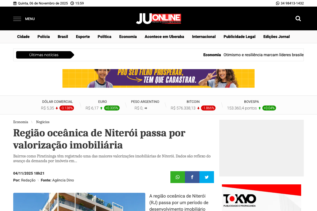 Notícia de Jornal de Uberaba