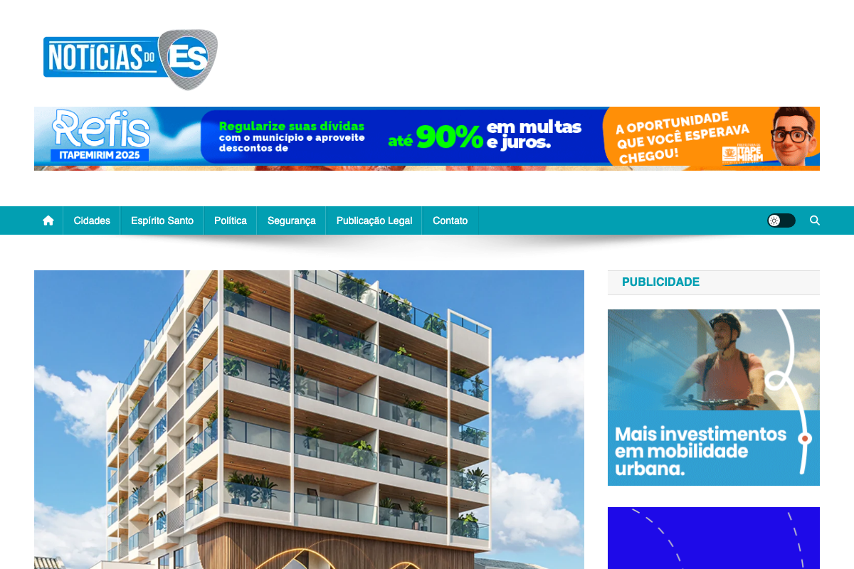 Notícia de Notícias do ES