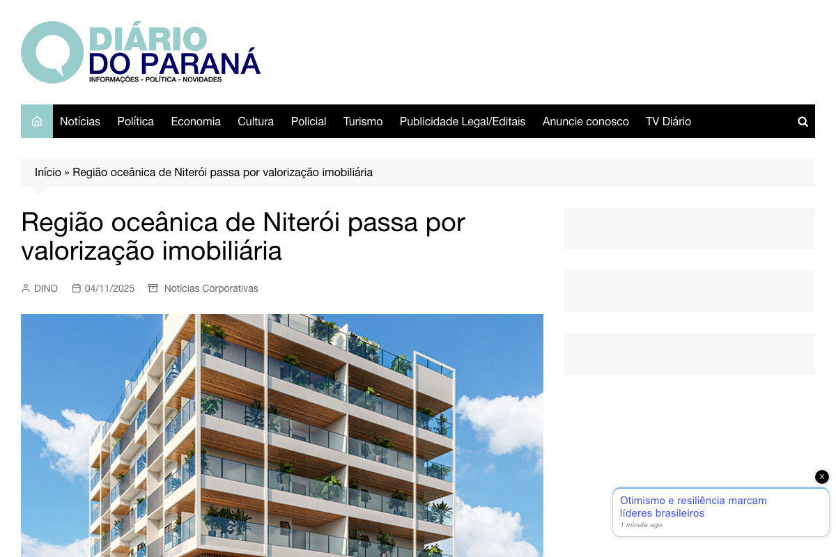 Notícia de O DIÁRIO DO PARANÁ