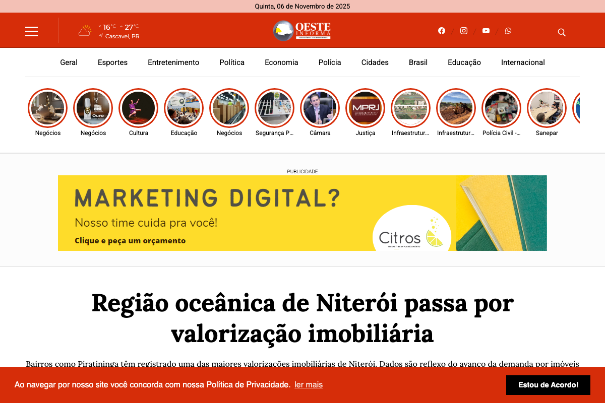 Notícia de Oeste Informa