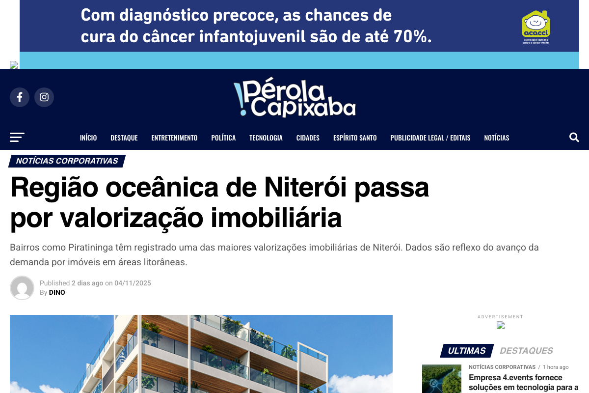 Notícia de Pérola Capixaba