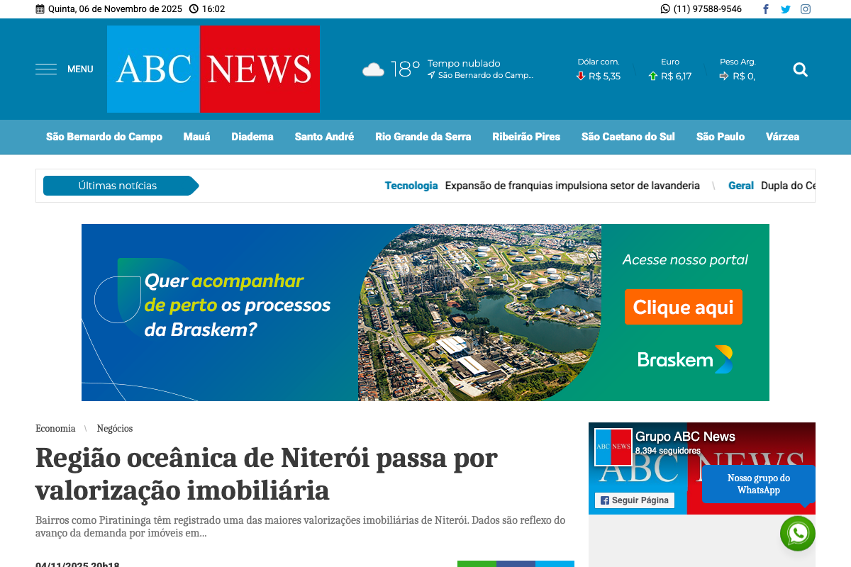Notícia de Portal ABC News