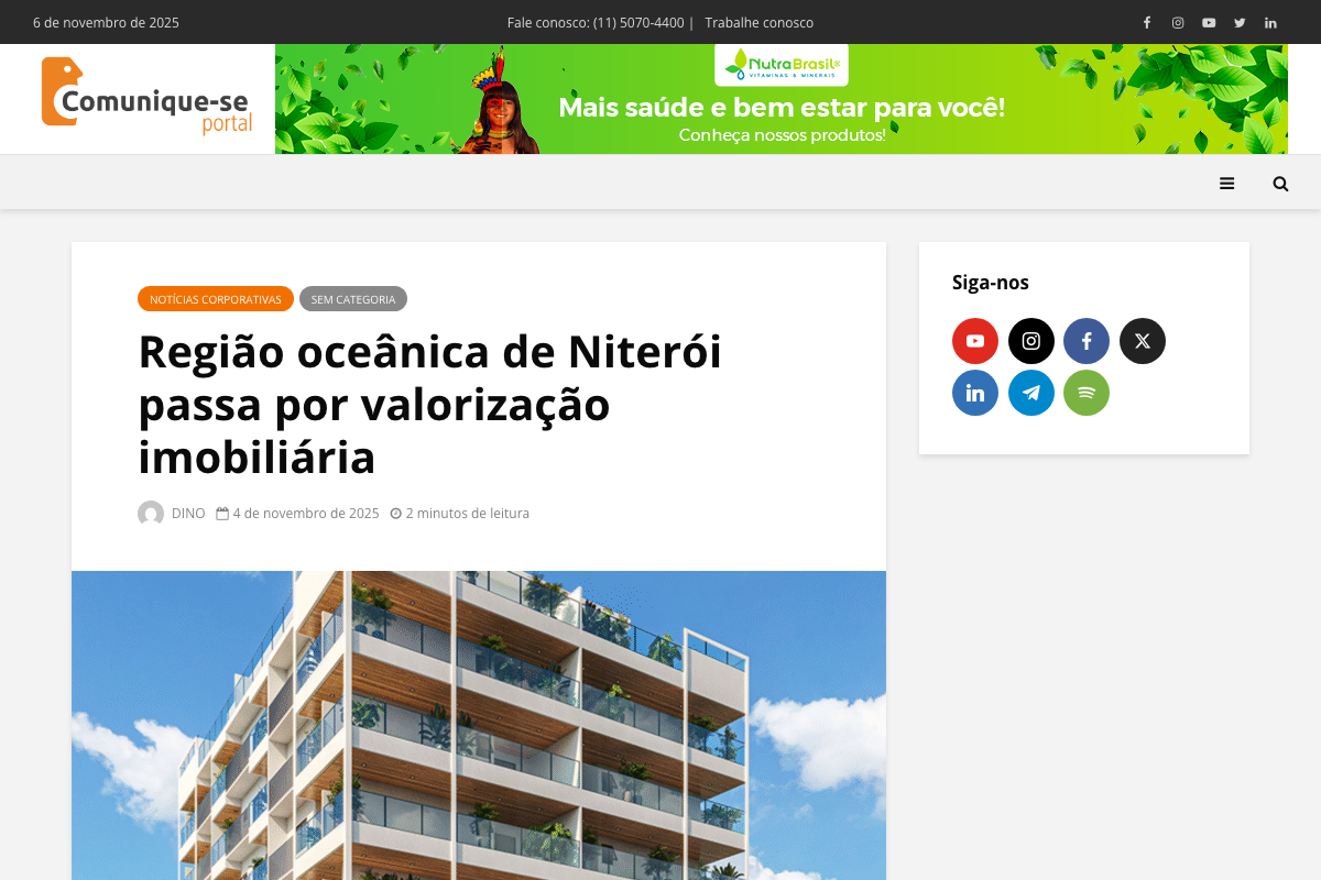 Notícia de Portal Comunique-se