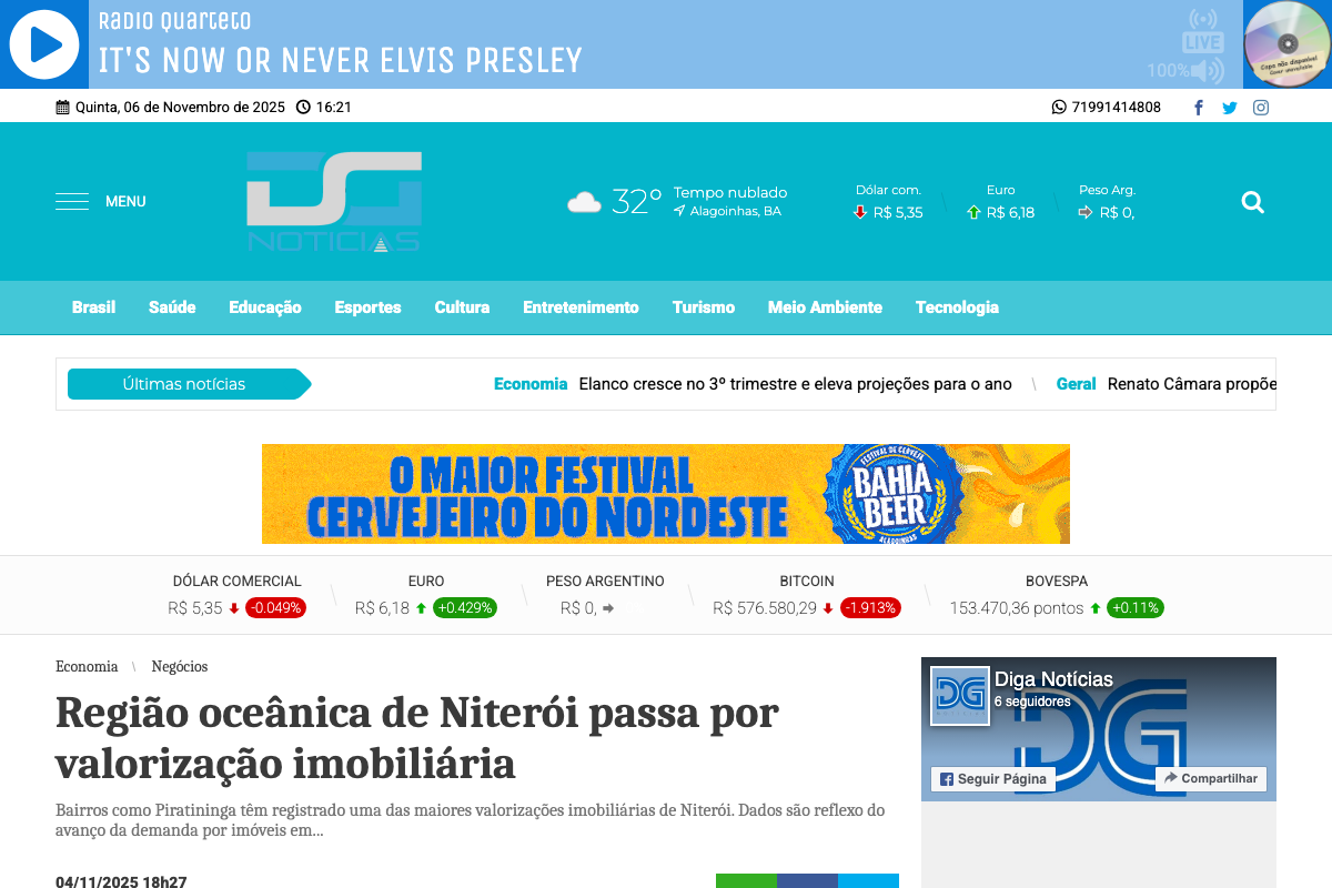 Notícia de Portal de notícias