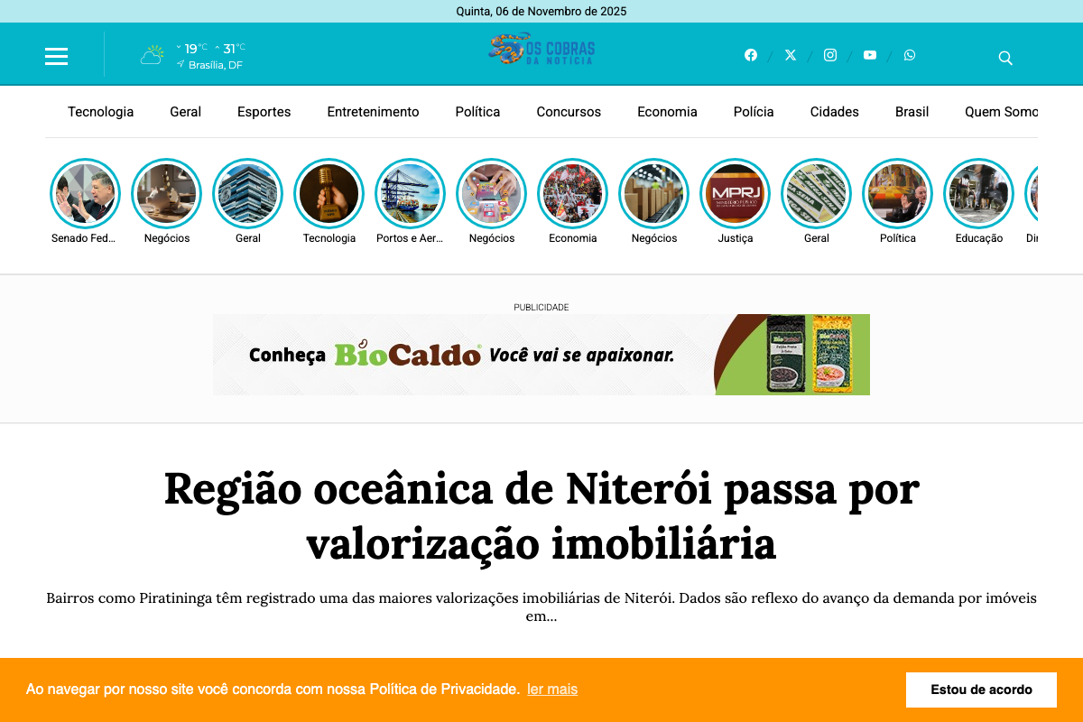 Notícia de Portal Os Cobras da Noticia