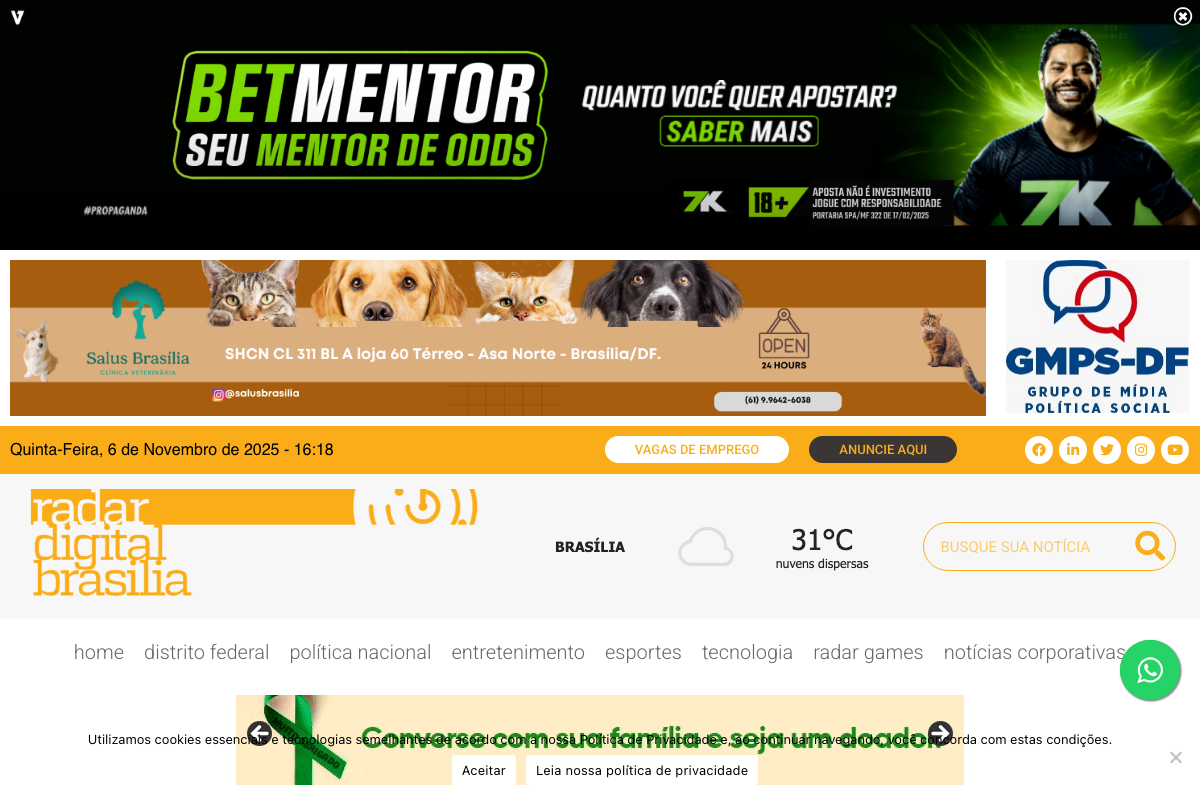 Notícia de RADAR DIGITAL BRASÍLIA