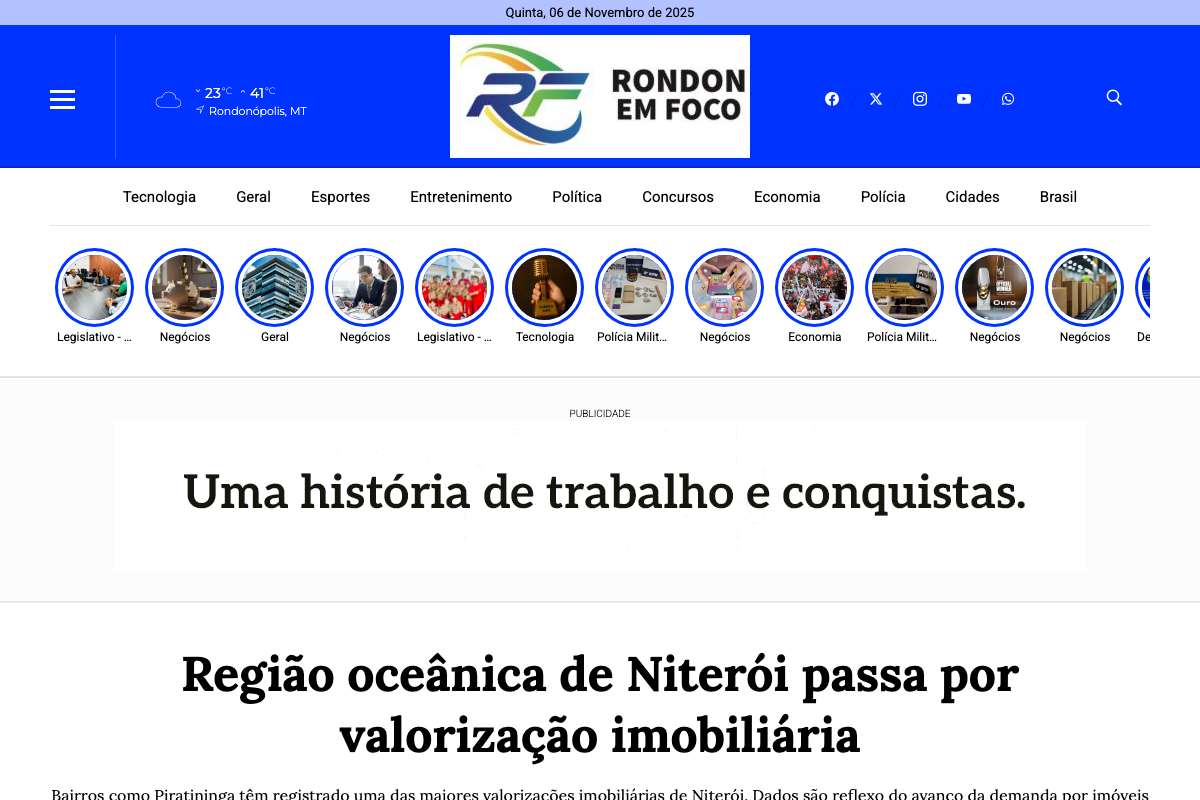 Notícia de RONDON EM FOCO