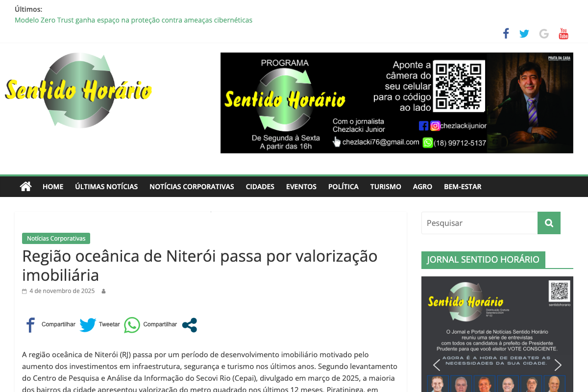 Notícia de Sentido Horário