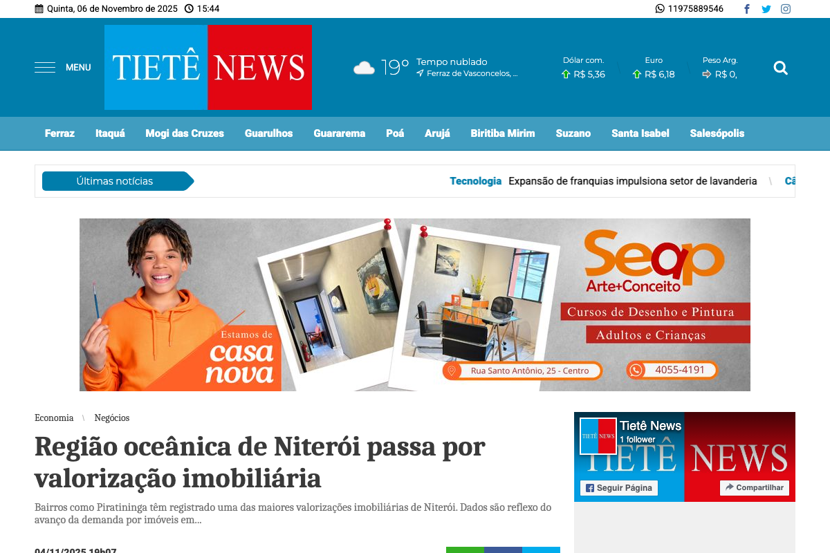 Notícia de Tietê News