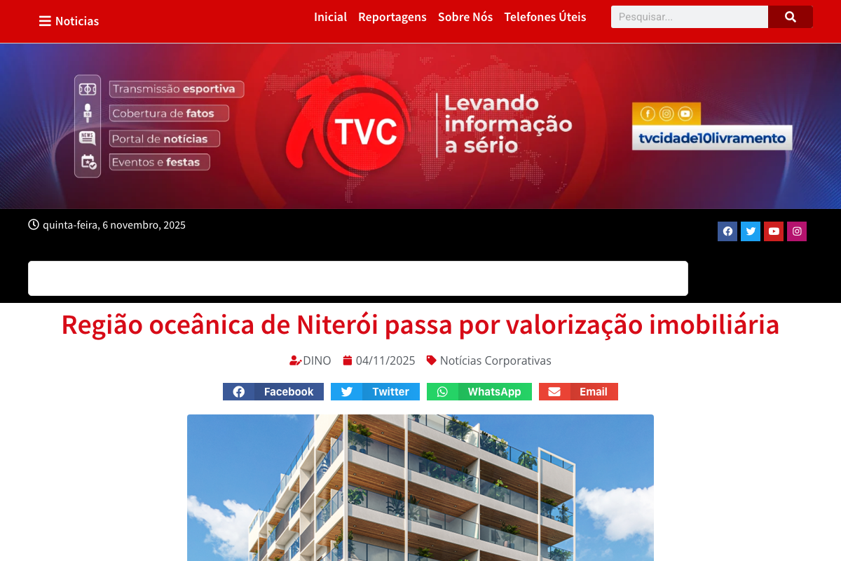 Notícia de TV Cidade 10